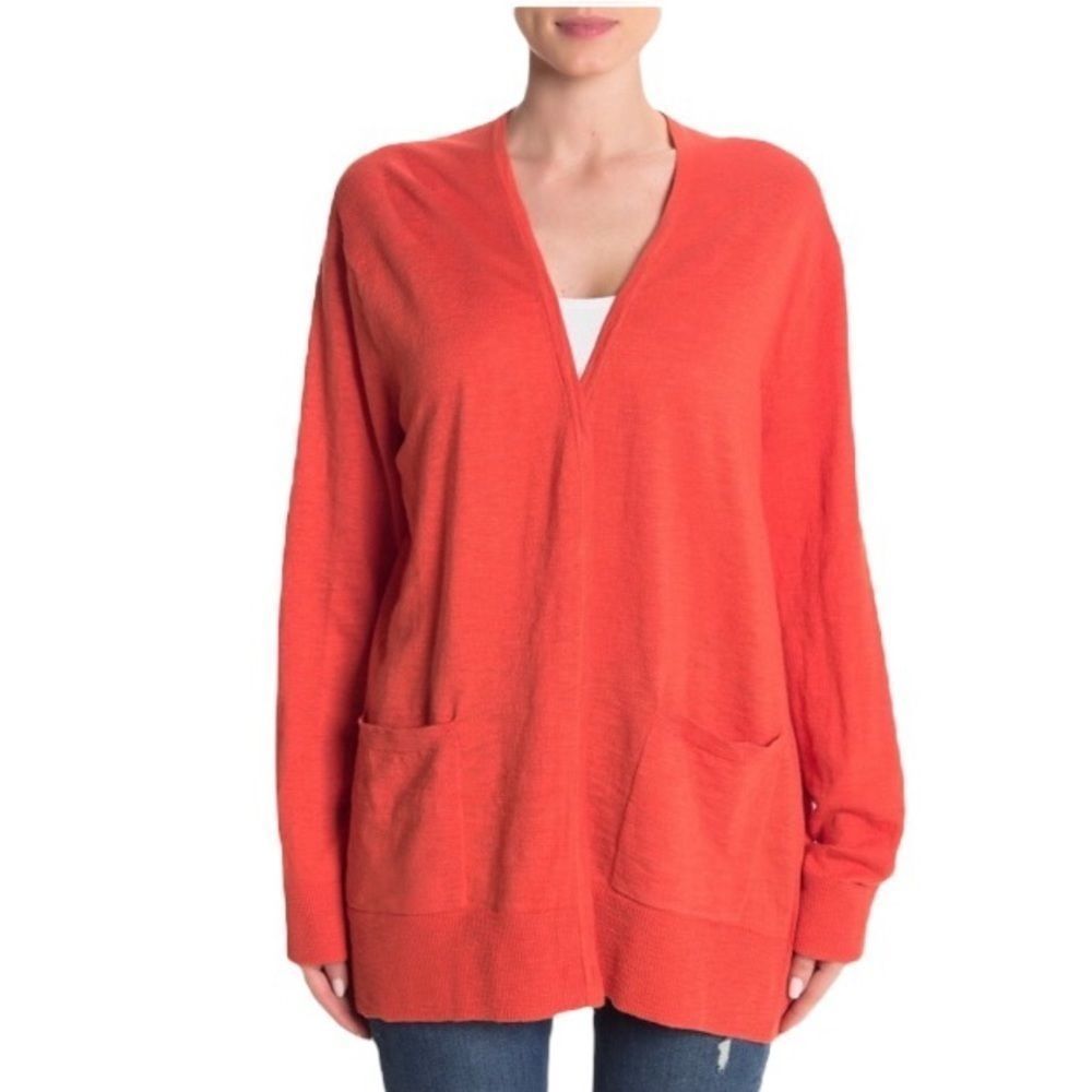 Madewell Summer Ryder Lightweight Cardigan in Coastal Orange Size XS